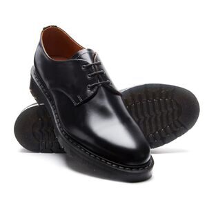 Solovair Black Hi-Shine Gibson Shoe UK 12/ US Mens 13 Dr. Martens